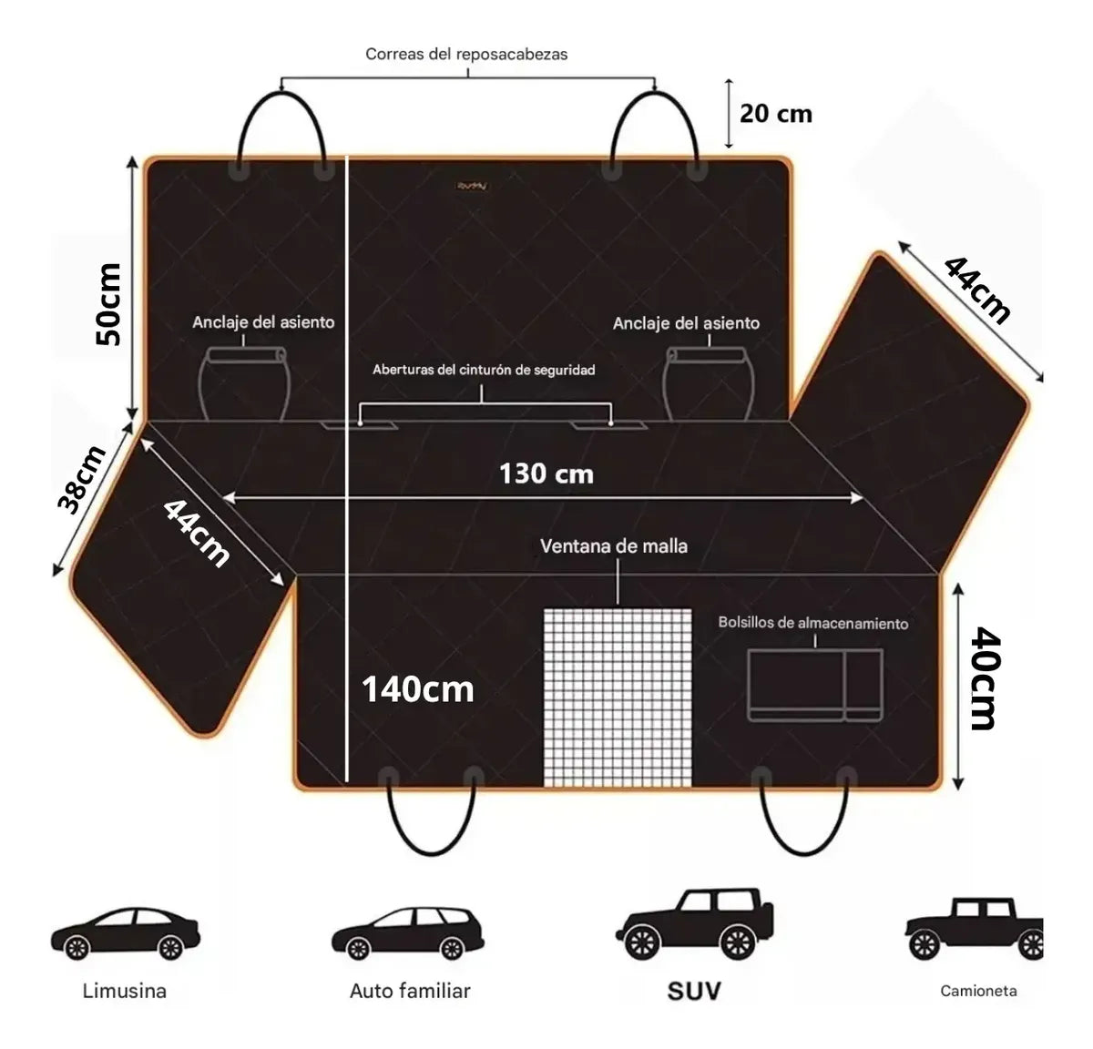 Cubre Asiento para Pasear tus Mascotas (Impermeable)