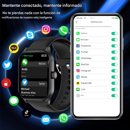 Reloj inteligente para mujeres y hombres (Responder/Hacer llamada), para Android y iPhone