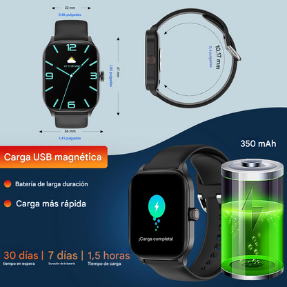 Reloj inteligente para mujeres y hombres (Responder/Hacer llamada), para Android y iPhone
