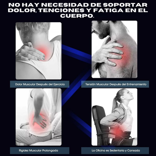 Pistola Masajeadora Profesional con 32 Niveles + 8 Cabezales