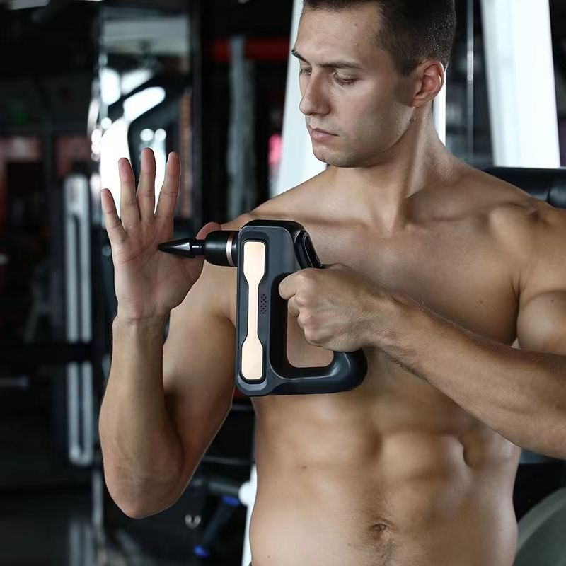 Pistola Masajeadora Profesional con 32 Niveles + 8 Cabezales